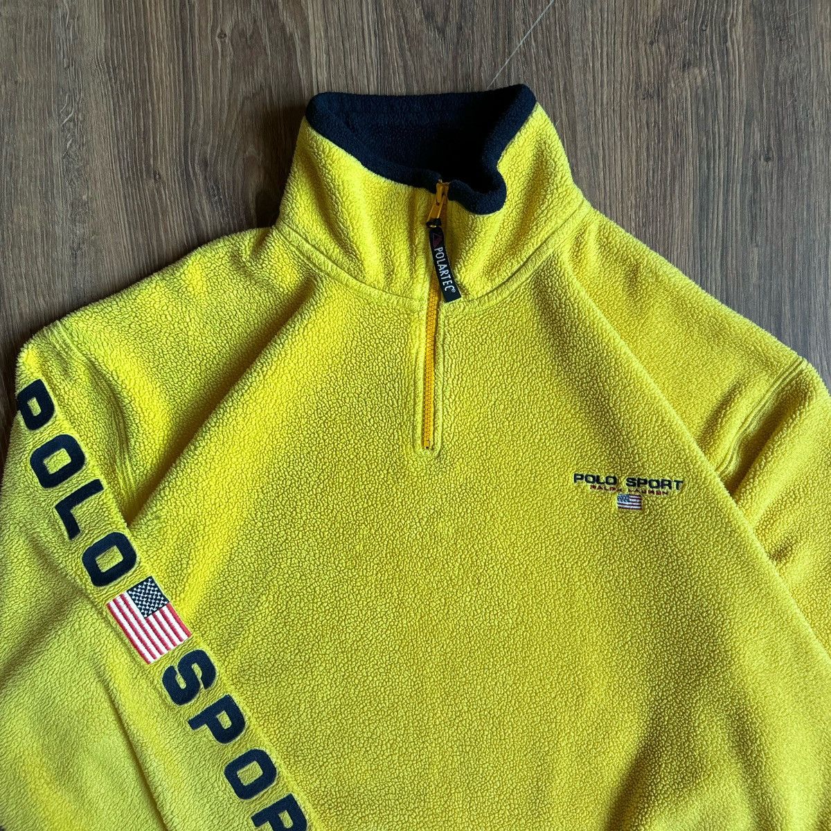 Ralph Lauren Sport Vintage Polo Sport Ralph Lauren 1/4 Zip Fleece Pullover 90s Size US L / EU 52-54 / 3 - 2 Thumbnail