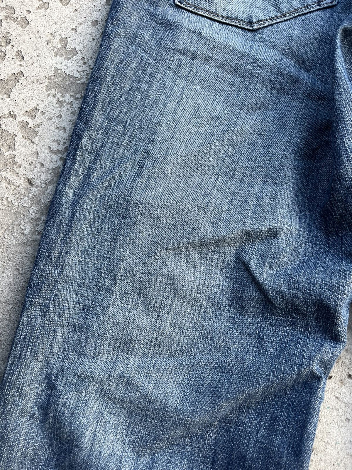 20471120 × If Six Was Nine × Le Grande Bleu (L.G.B.) Jeans Dirty Pants Faded Crash Denim Thrashed Y2K Distressed Size US 34 / EU 50 - 13 Thumbnail