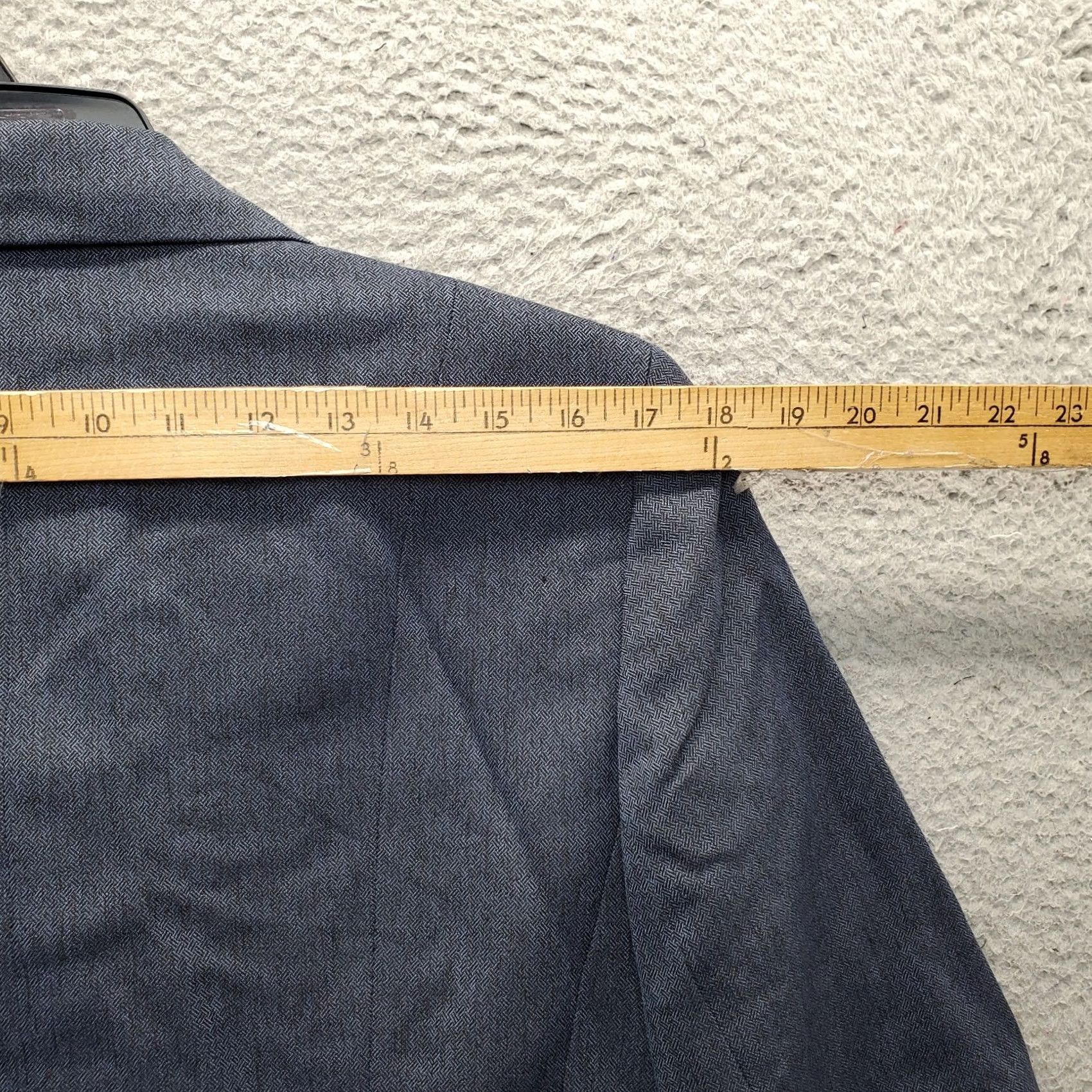Evan Picone Evan-Picone Blazer Jacket Women 12 Blue Lined Notch Lapel Single Breasted Formal Shirt Women Size 12 Blue Blazer Size XL / US 12-14 / IT 48-50 - 5 Thumbnail