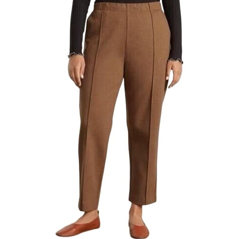 Everlane The Dream Pants Pull On High Rise Tapered Brown M