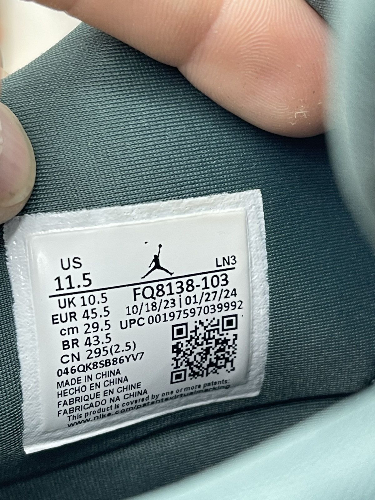 Nike Size 11.5 - Nike Air Jordan 4 Retro Oxidized Green White Size US 11.5 / EU 44-45 - 10 Thumbnail