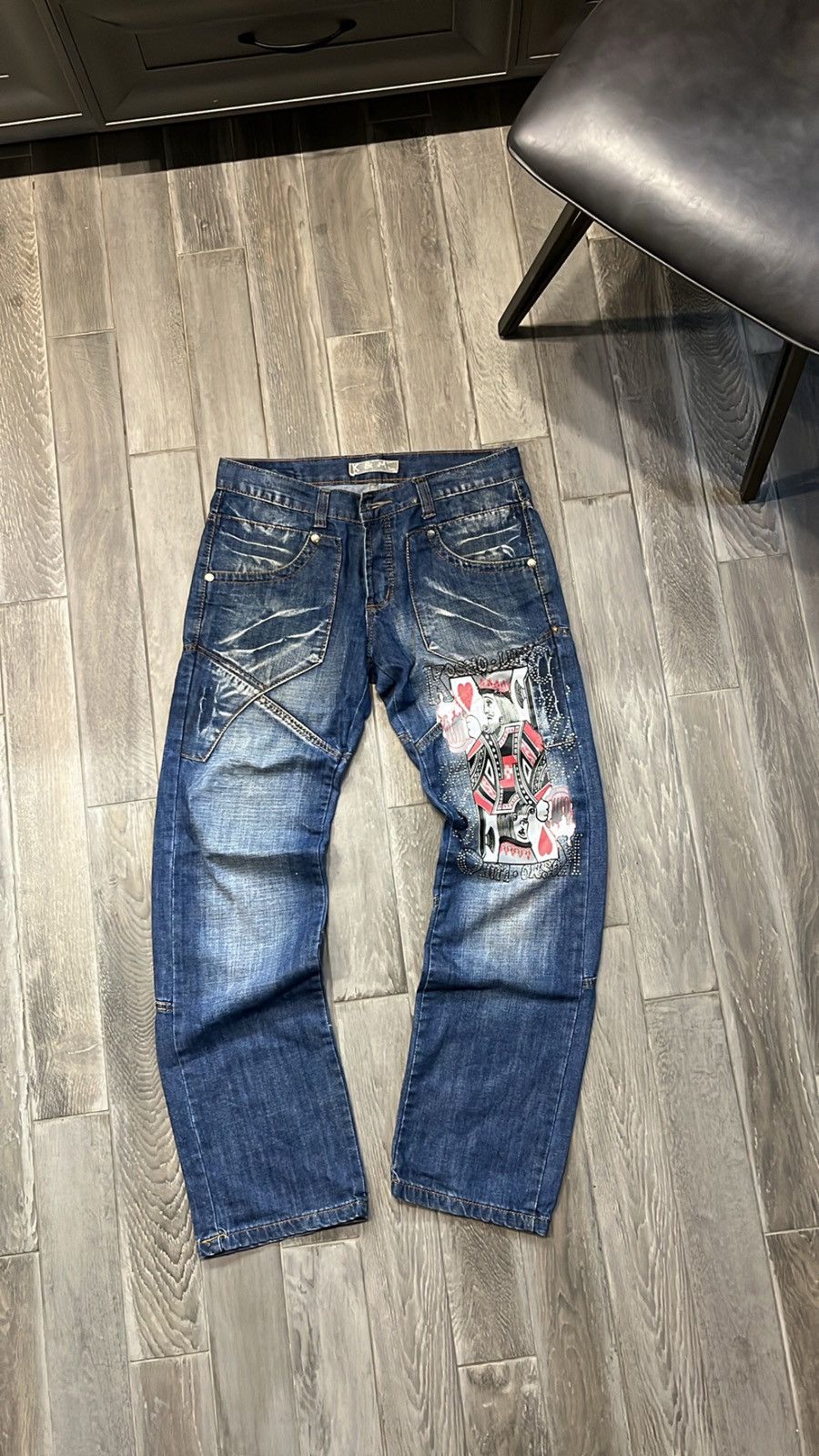 Japanese Brand Vintage hype Poker Kosmo & Lupo jeans Size US 32 / EU 48 - 1 Thumbnail