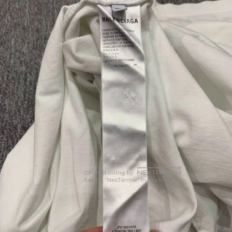 Balenciaga Balenciaga White Distressed Logo T-Shirt. Size US XS / EU 42 / 0 - 4 Thumbnail