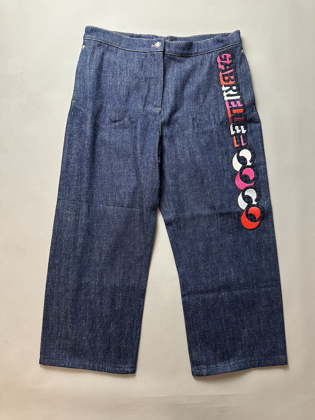 Image of Chanel Gabrielle Coco Jeans in Denim, Women's (Size 30)