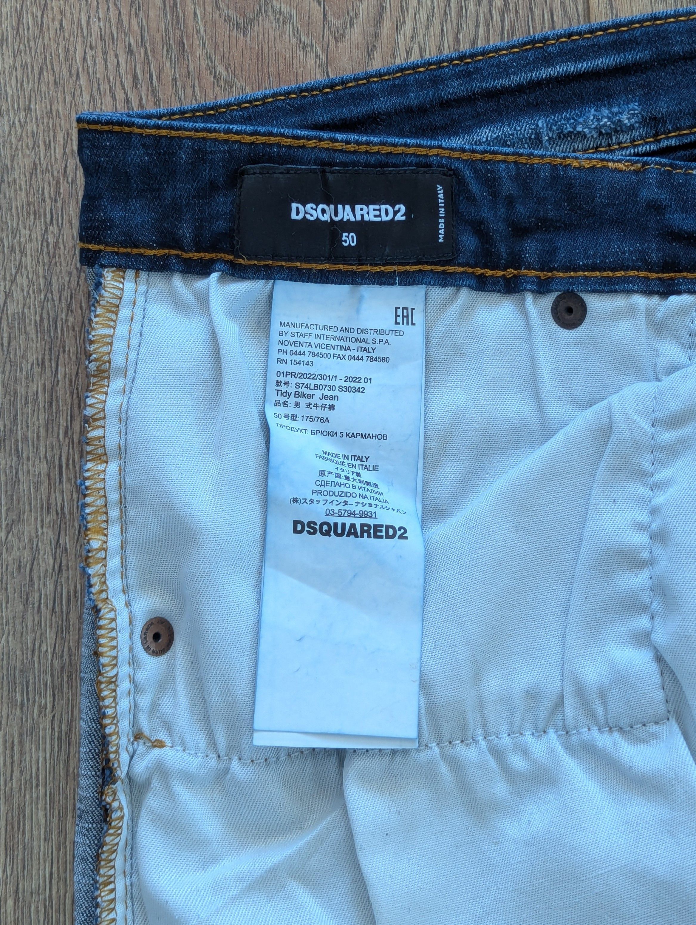 Dsquared2 DSQUARED2 Tidy Biker Jean Canadian Label Made In Italy Pants Size US 34 / EU 50 - 12 Thumbnail