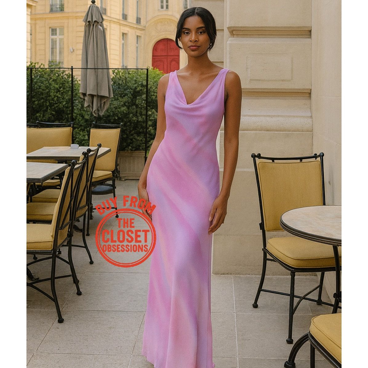 Mango MANGO Multicolor Flowy Draped Maxi Dress NWT (8) Size M / US 6-8 / IT 42-44 - 5 Thumbnail