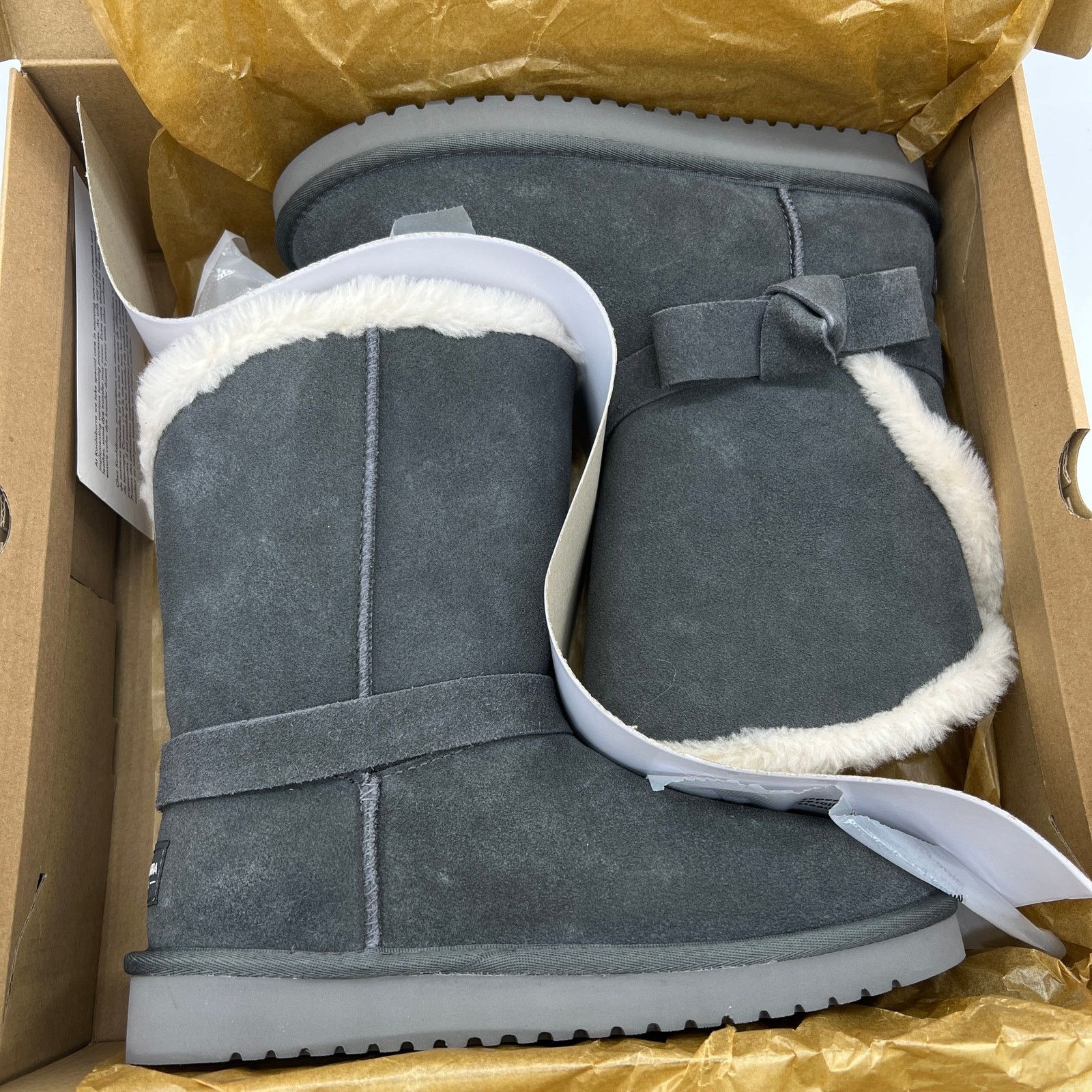 Popular NEW UGG Koolaburra grey suede bow boots