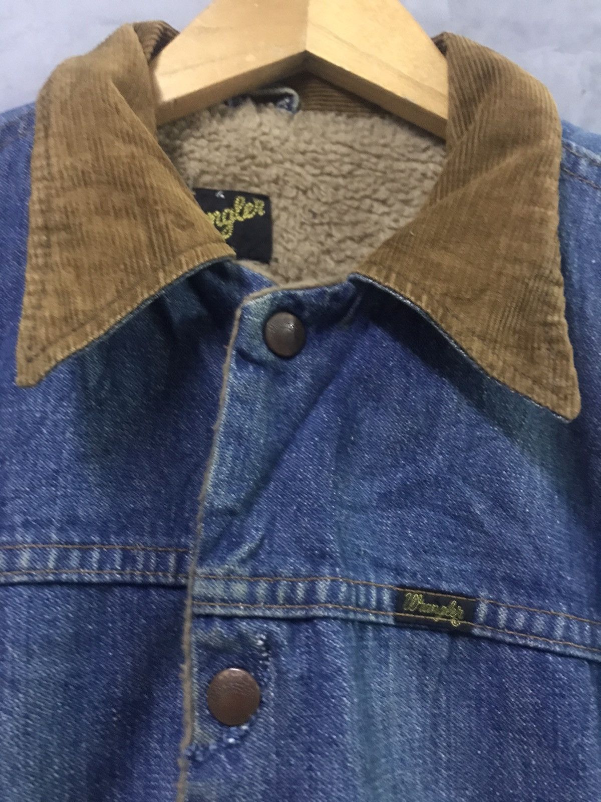 Vintage × Wrangler Vintage 60/70s Wrangler Sherpa Denim Jacket Size US S / EU 44-46 / 1 - 6 Thumbnail