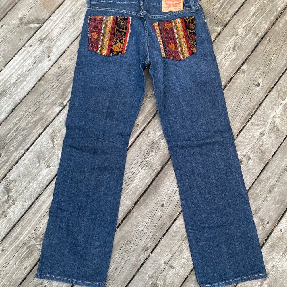 Levi's Vintage Levi Strauss Velvet Embroidered Jeans Size 34 / 32 Size US 34 / EU 50 - 4 Thumbnail