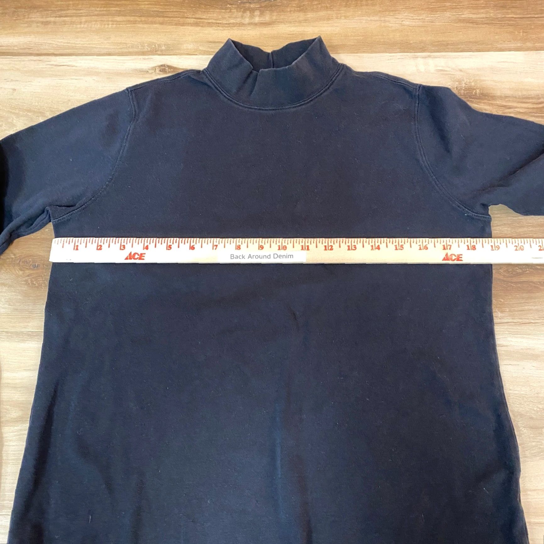 Lands' End Lands' End Black Mock Neck Long Sleeve Top Shirt Womens 6-8 Cotton Blend Size S / US 4 / IT 40 - 6 Thumbnail