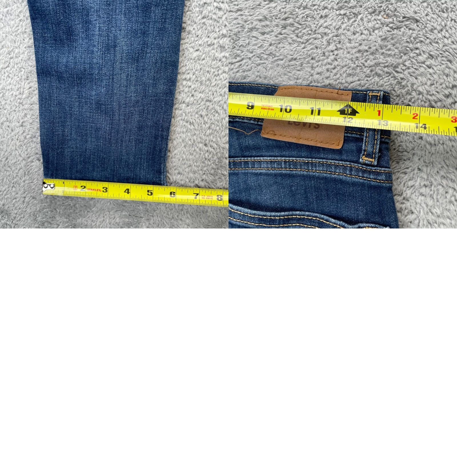 Levi's Levis Jeans Womens 26x27 Blue Denim Skinny Leg 5-Pocket Denim Cotton Stretch Jeans Regular Womens Size 26" / US 2 / IT 38 - 8 Thumbnail