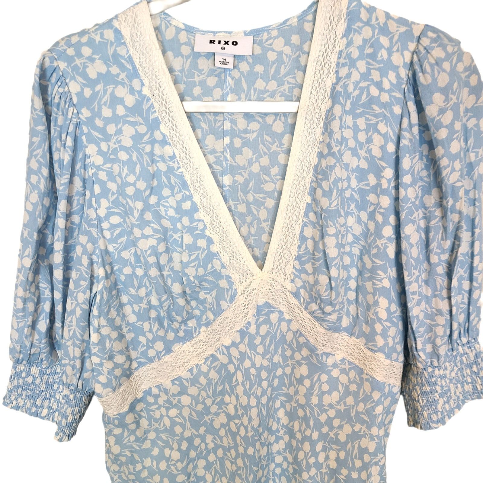 RIXO Rixo Target Floral Maxi Dress Romantic Lace Cottagecore Size XL / US 12-14 / IT 48-50 - 3 Thumbnail