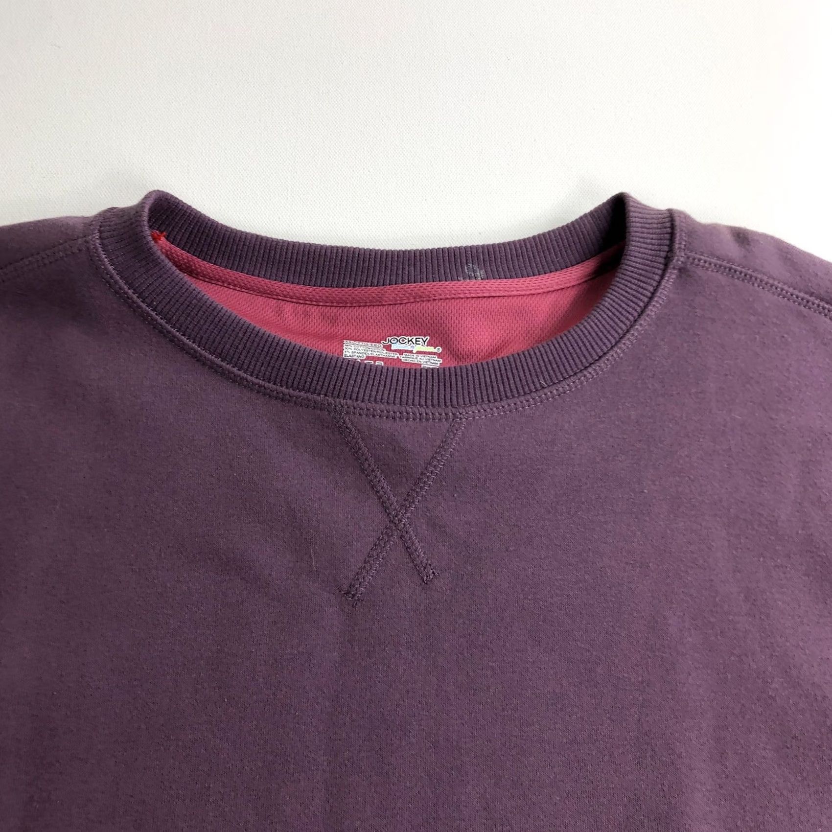 Jockey Jockey Men’s Crew Neck Pullover Sweater Purple 2XL Cotton Blend Regular Size Type Sweater Mens All Seasons Winter Summer Spring Fall Q30 Size US XXL / EU 58 / 5 - 3 Thumbnail
