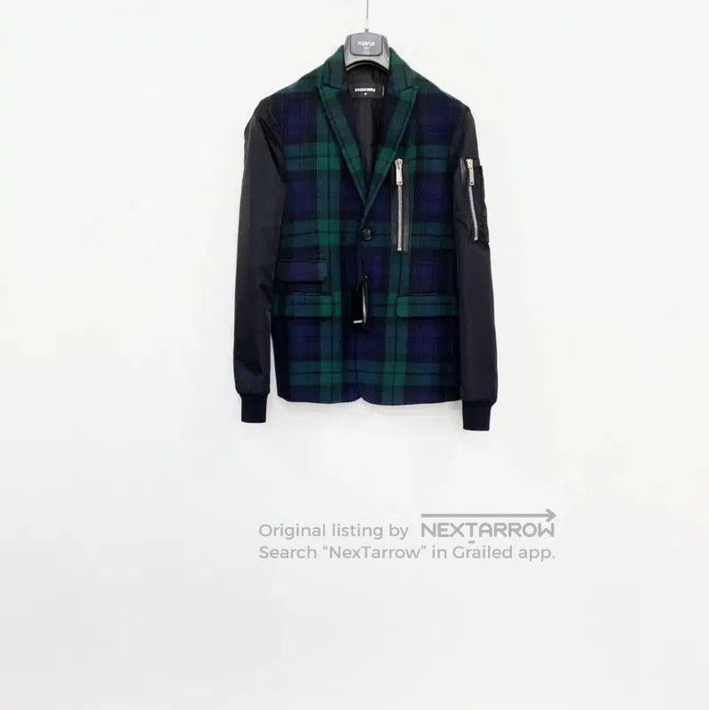 Dsquared2 DSQUARED2 Color Block Wool Men's Jacket . Size US S / EU 44-46 / 1 - 1 Thumbnail