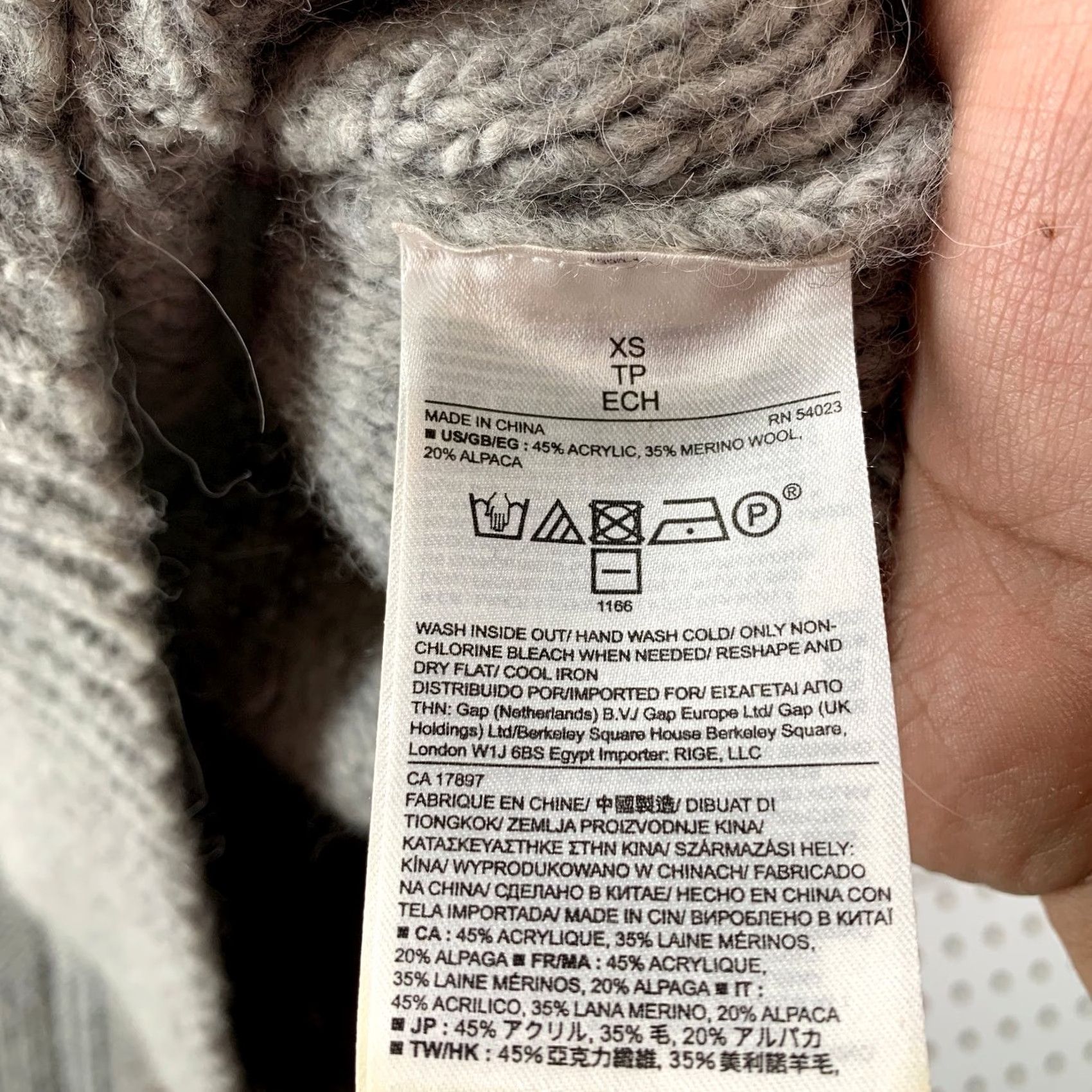 Banana Republic Banana Republic Merino Wool Sweater Womens XS Gray Alpaca Blend Knit Cowl Dolman Sleeve Pullover Knit Wool Cowl Neck Casual Size XS / US 0-2 / IT 36-38 - 4 Thumbnail