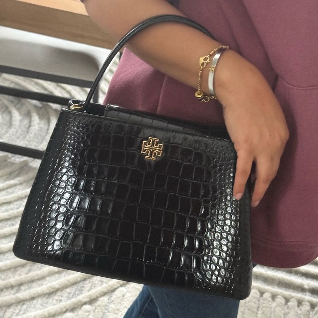Tory Burch New 850!+ Tory Burch Britten Embossed Small Satchel/Crossbod Size ONE SIZE - 11 Thumbnail