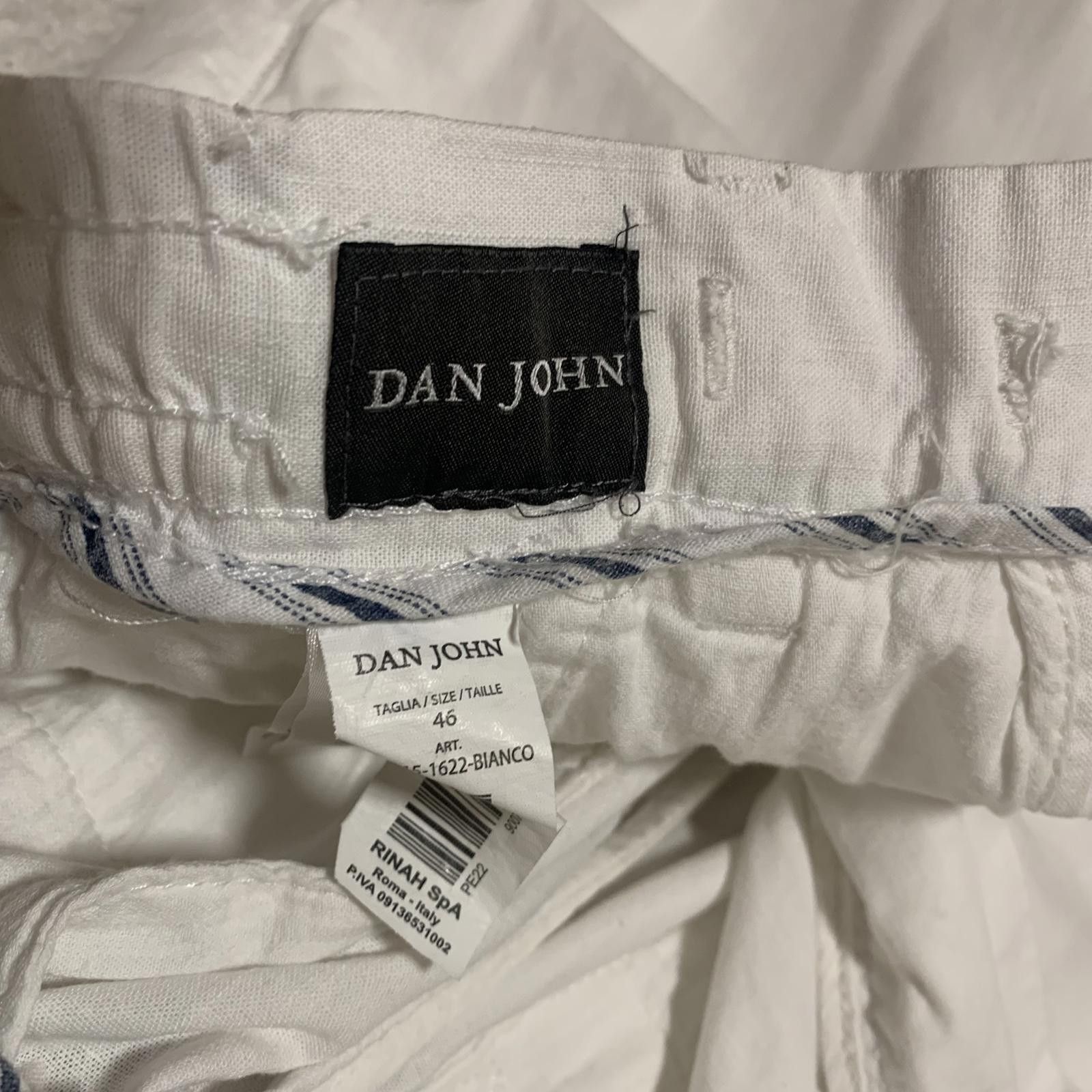 Other Dan John Men's White Cotton Elastic Waist Pants 36 Size US 36 / EU 52 - 5 Thumbnail