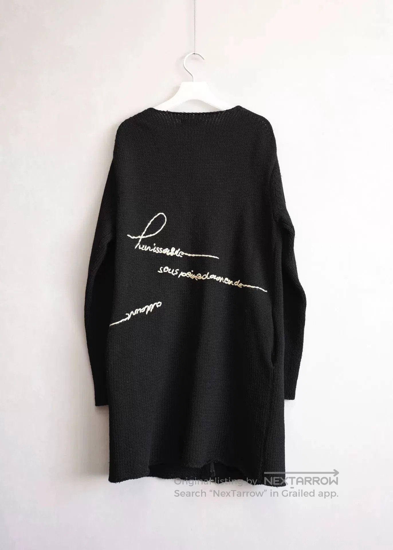 Yohji Yamamoto Black Wool Cardigan.