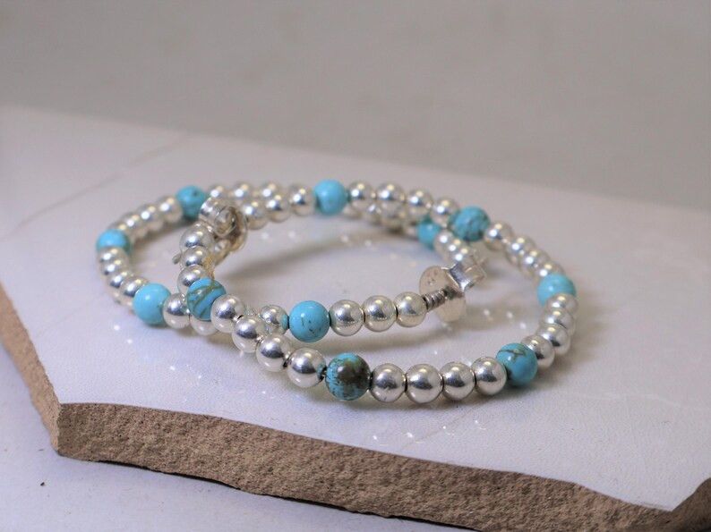 Handmade Handmade Turquoise Earrings: 925 Sterling Silver Jewelry Size ONE SIZE - 3 Thumbnail
