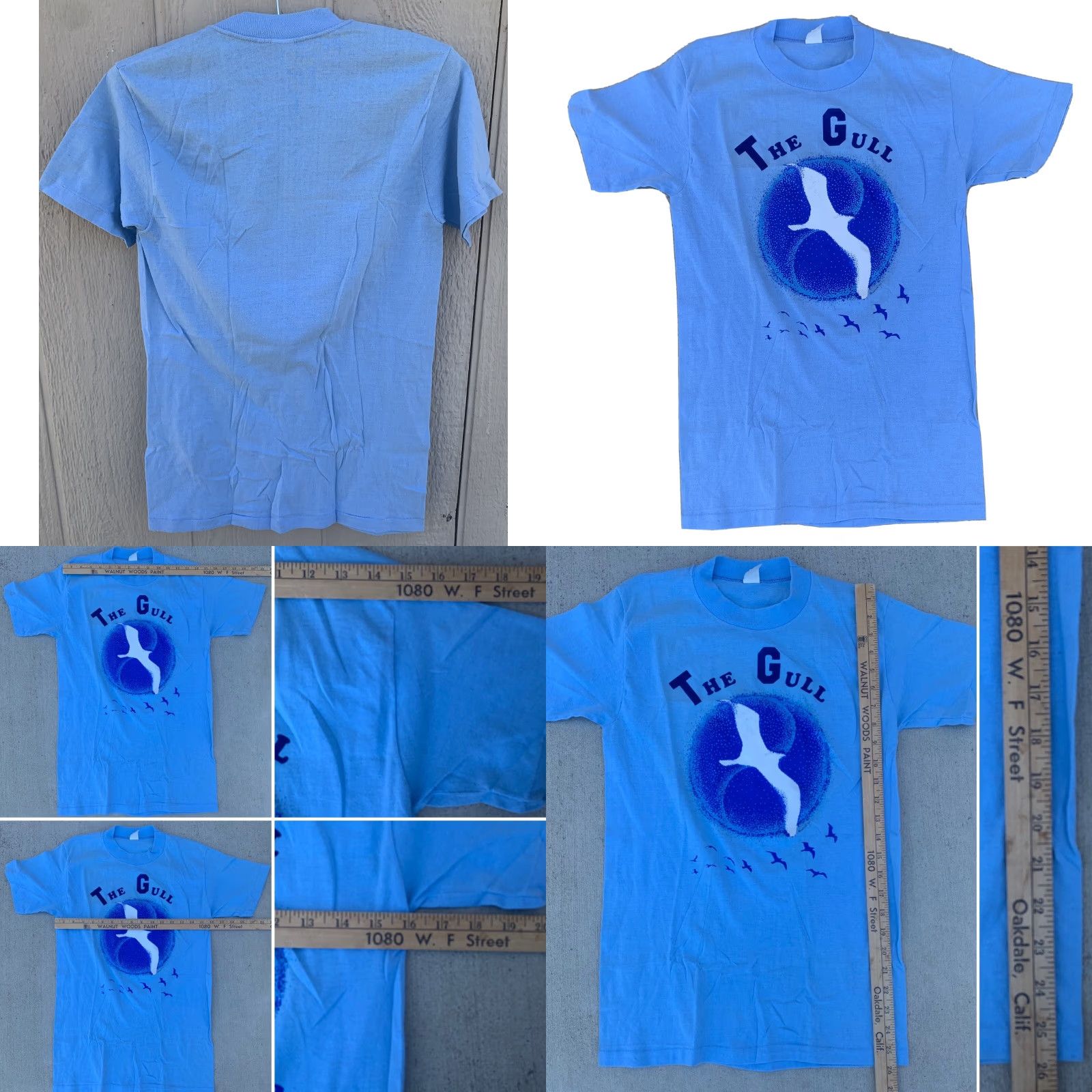 Vintage VINTAGE The Gull seagull seagulls graphic t-shirt c. INSTA 73 size M 1970s 70s blue unisex shirt graphic tee 1970s Mens Womens Boys Girls Size US M / EU 48-50 / 2 - 8 Thumbnail