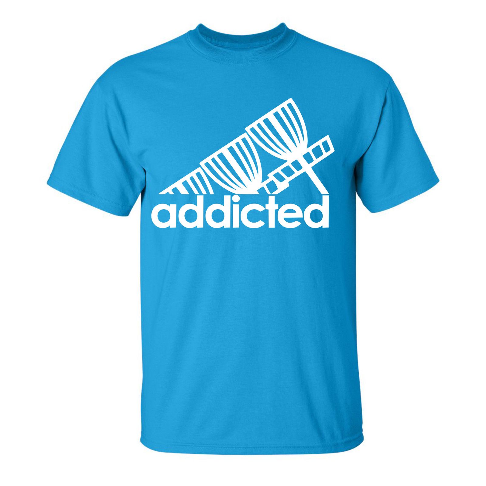 Gildan Disc Golf T Shirt ADDICTED Discgolfer Discgolfing Shirt Size US XL / EU 56 / 4 - 14 Thumbnail