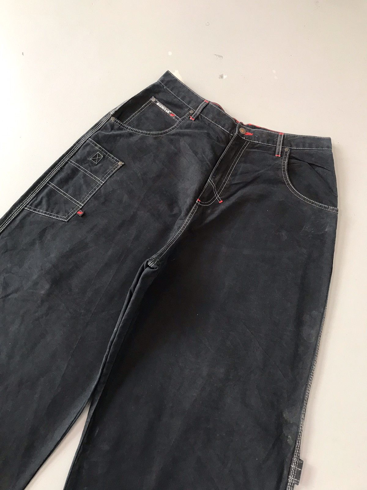 JNCO × Southpole × Vintage Vintage oierzeas spell out embroidered denim Size US 35 - 7 Thumbnail