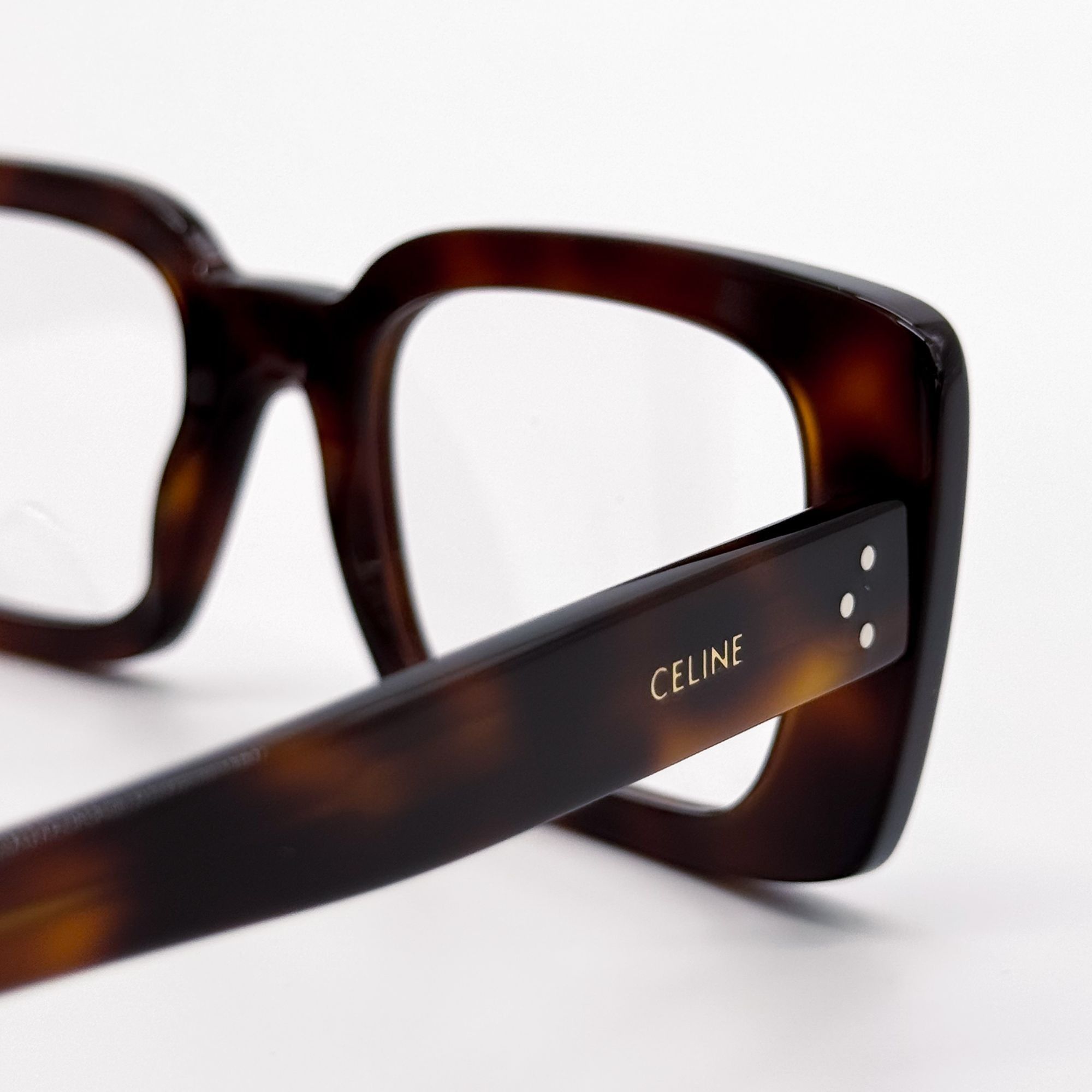 Celine NEW CL50163I 053, SQUARE HAVANA BROWN WOMEN EYEGLASSES CELIN Size ONE SIZE - 7 Thumbnail