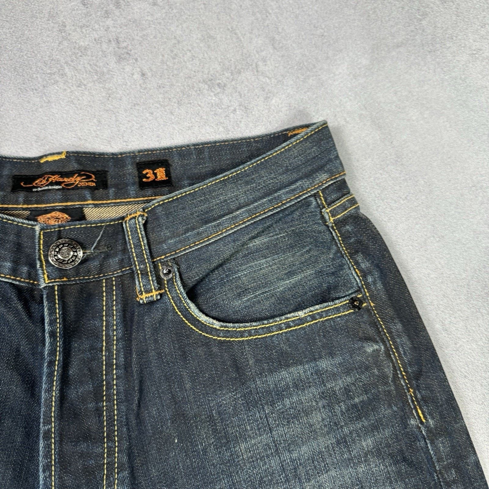 Ed Hardy Ed Hardy Big Logo Men Shorts Denim Jeans Y2K Size 31 Size US 31 - 4 Thumbnail