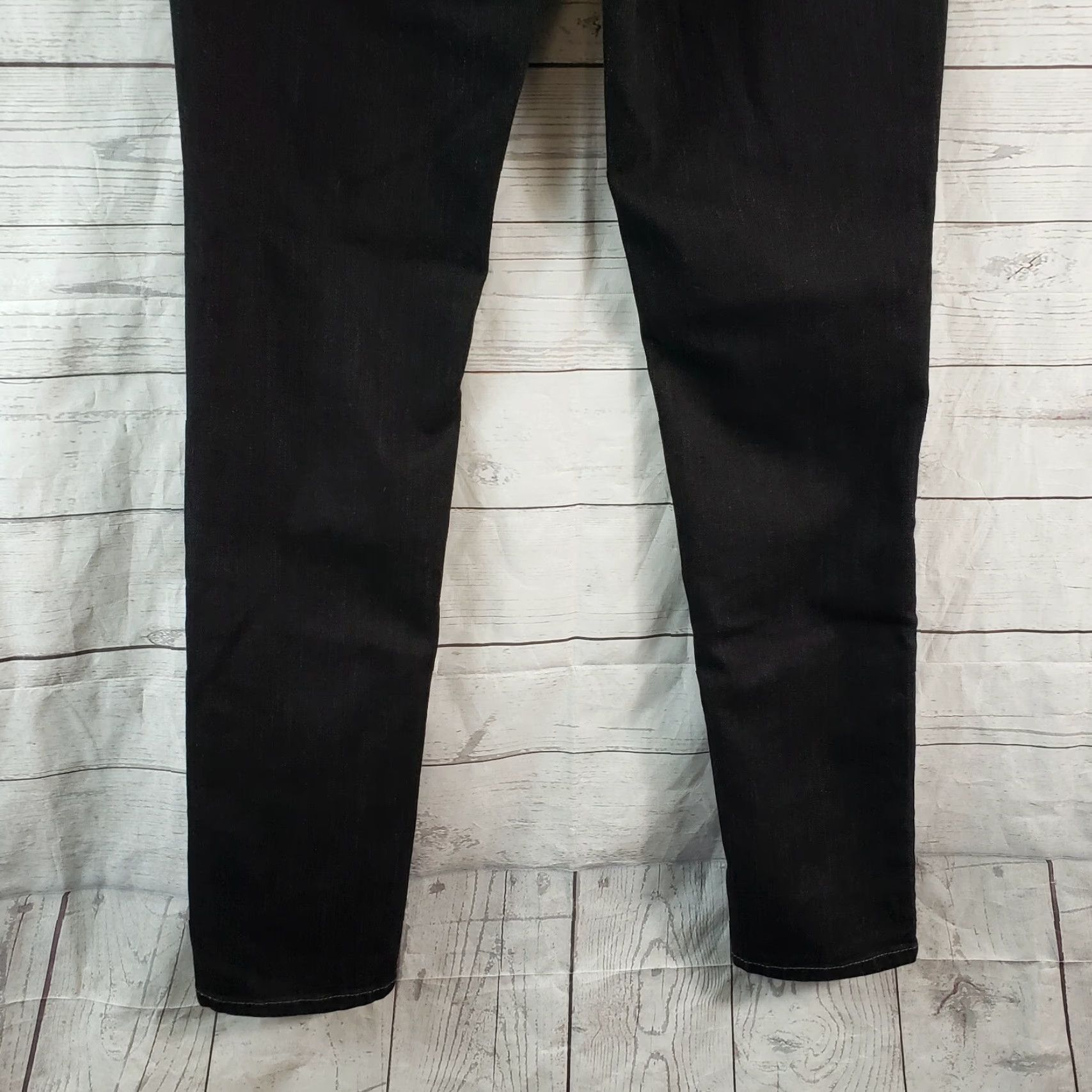 White House Black Market White House Black Market Womens Jeans Sz 2 Solid Black Low Rise Slim Leg Size 26" / US 2 / IT 38 - 6 Thumbnail