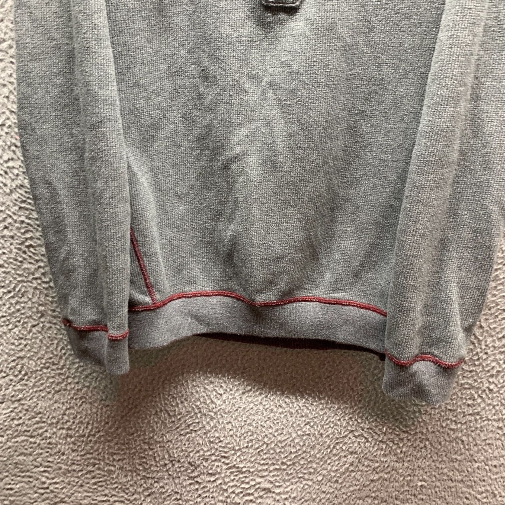 Tommy Bahama VINTAGE Tommy Bahama Sweatshirt Mens Adult Medium Gray Reversible Cotton 1/4 Zip 90s Pullover Knit Mock Neck Zip Shirt Size US M / EU 48-50 / 2 - 3 Thumbnail