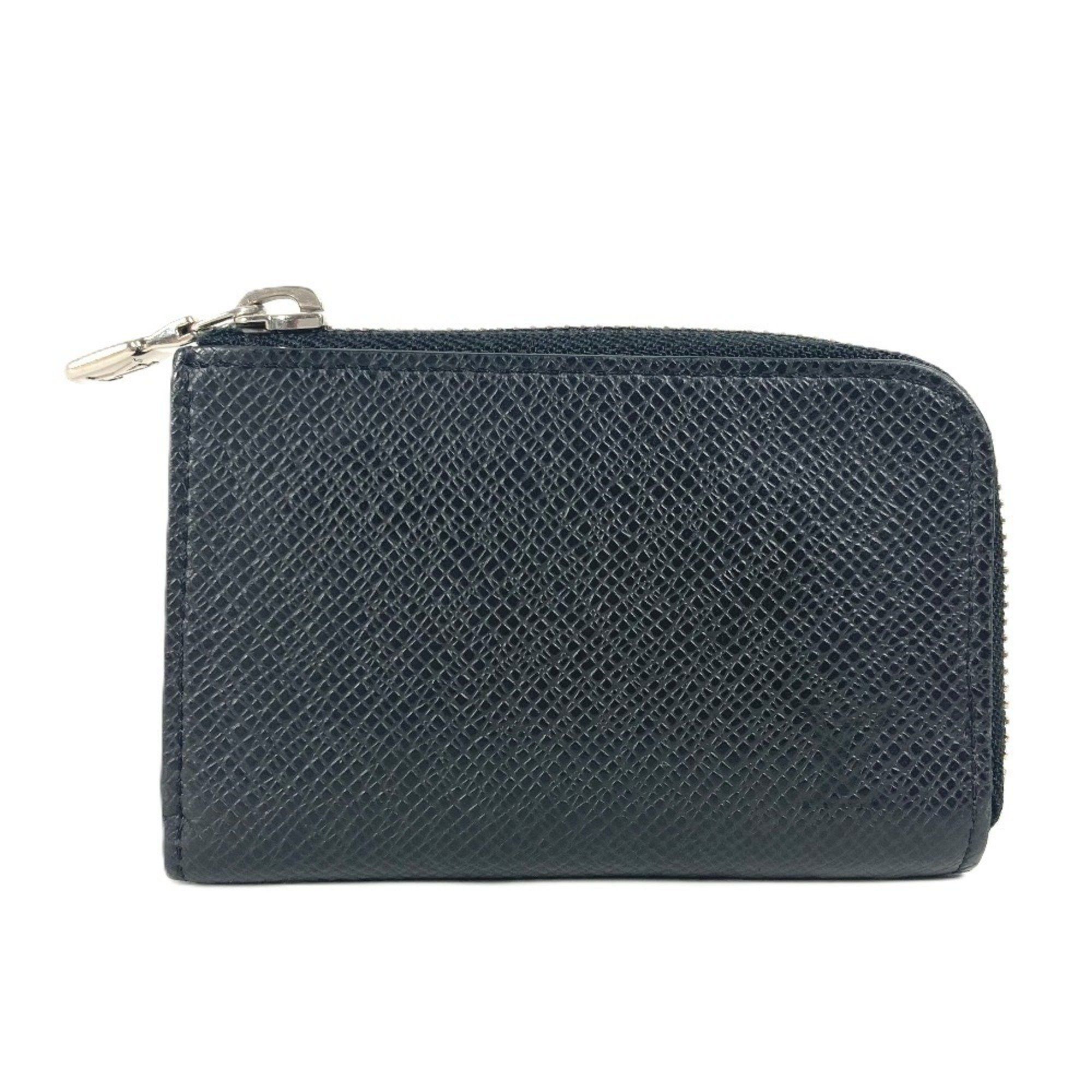 Louis Vuitton M63375 Taiga Porte Monnaie Jour Wallet Coin Purse L-Shaped Zipper Wallet/coin Case Leather Men's Women's Black