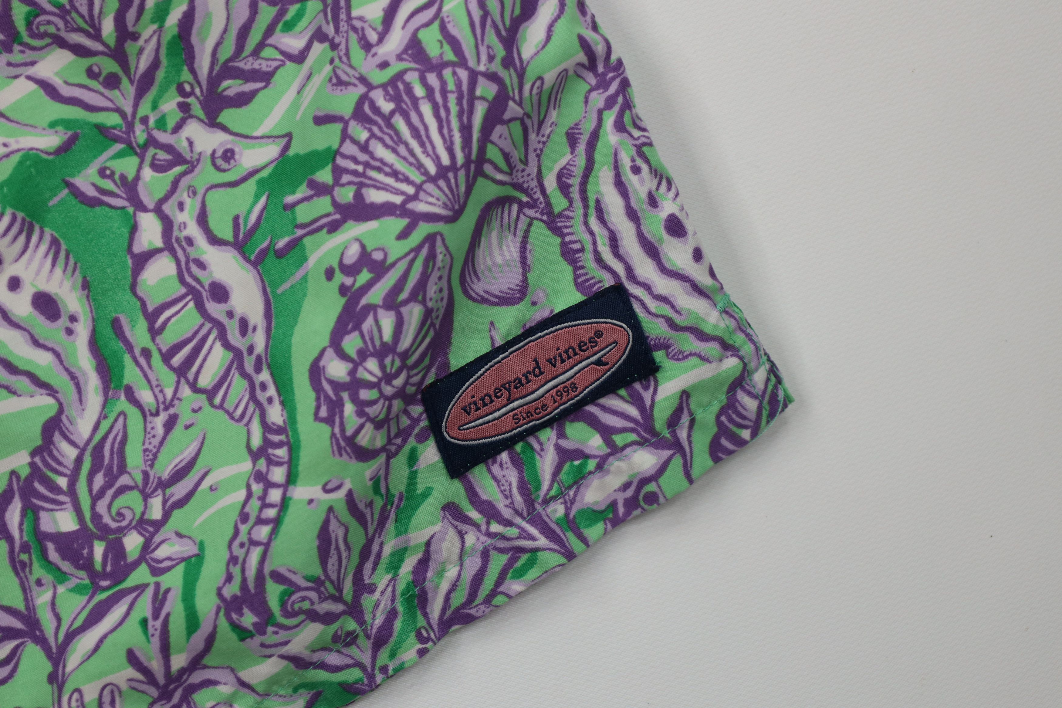 Vineyard Vines Vineyard Vines Seahorse All Over Print Lined Shorts Trunks Size US 34 / EU 50 - 5 Thumbnail