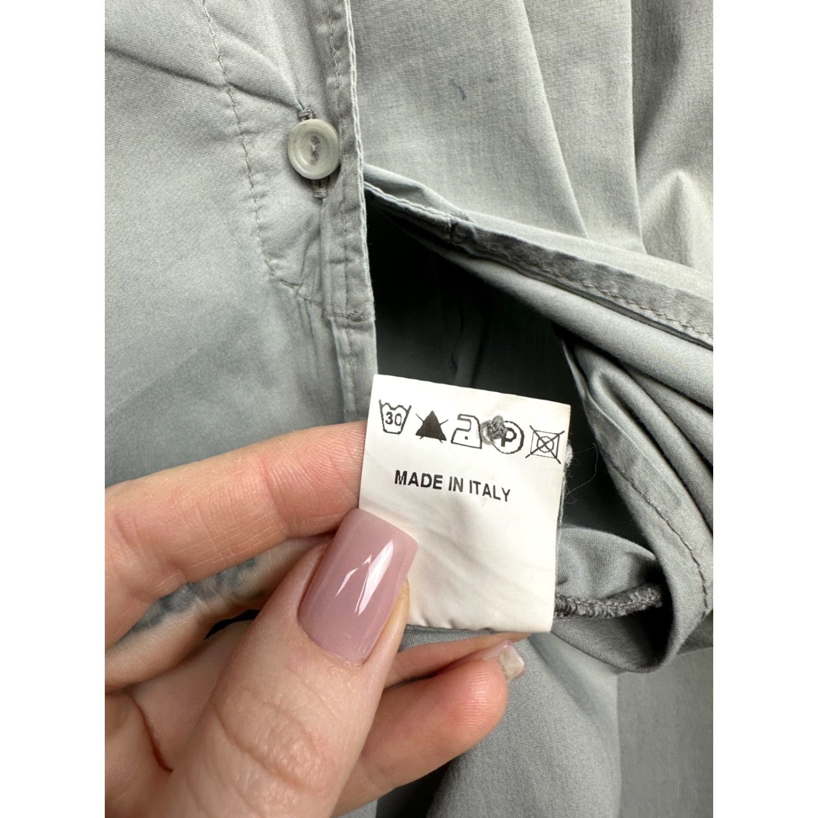 Vintage Transit Par Such Womens Long Sleeve Shirt Size 5 Gray Cotton Button-Up Size S / US 4 / IT 40 - 7 Thumbnail
