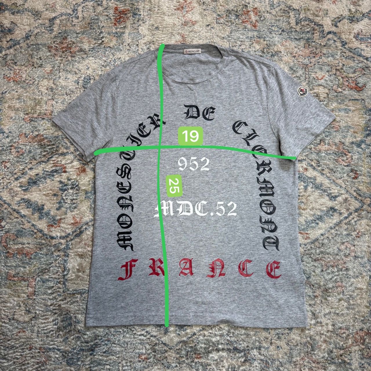 Moncler Moncler Monestier de Clermont Heritage Graphic T-Shirt Grey Size S / US 4 / IT 40 - 8 Thumbnail