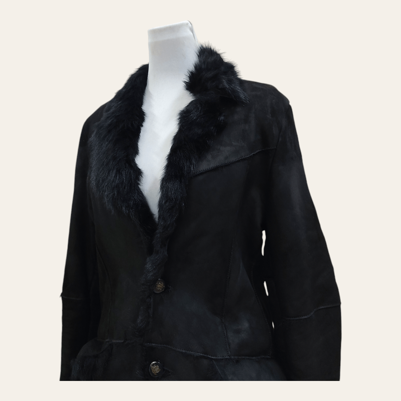 5351 POUR LES HOMMES 5351 POUR LES HOMMES Elegant Shearling Sheepskin Fur Coat Size L / US 10 / IT 46 - 5 Thumbnail