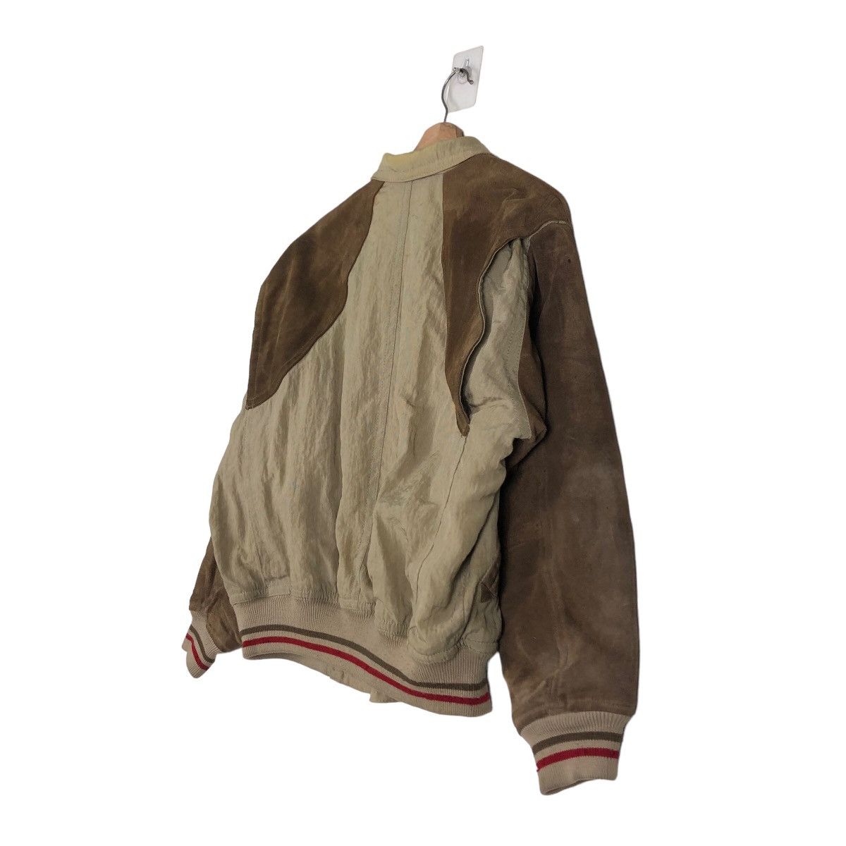 Japanese Brand 🔥Vintage Stadium Jumper Leather Atelier Sab Issey Miyake Size US M / EU 48-50 / 2 - 10 Thumbnail
