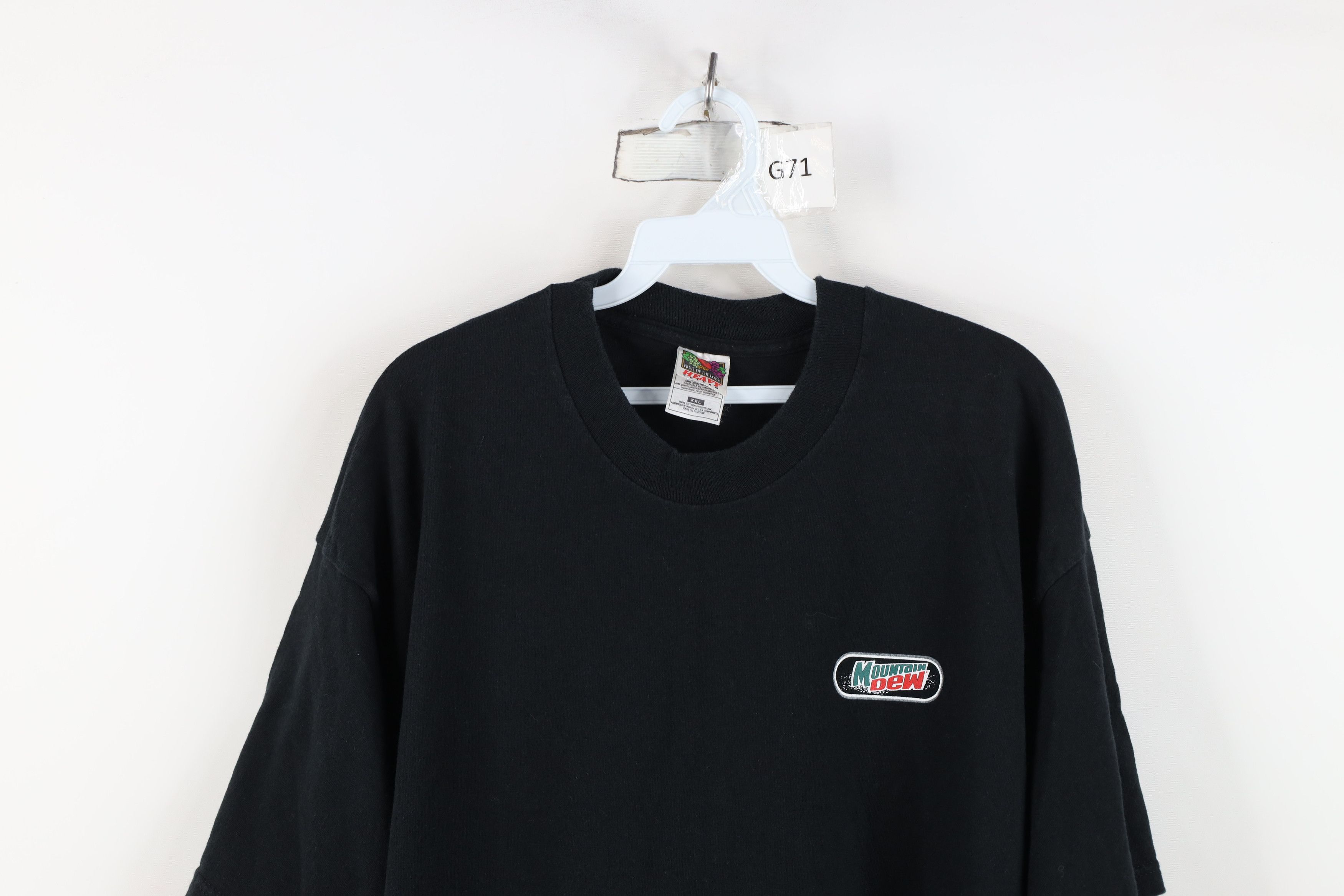 Vintage Vintage 90s Mountain Dew Spell Out Do the Dew T-Shirt Black Size US XXL / EU 58 / 5 - 2 Thumbnail