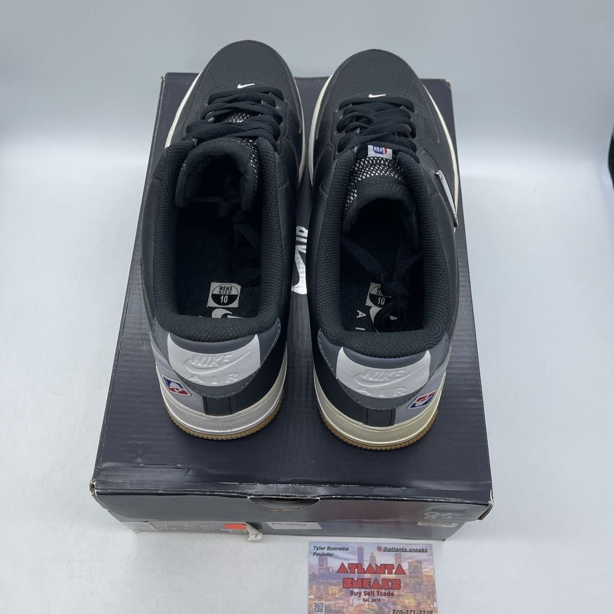 Nike NBA x air force 1 black wolf grey Size US 10 / EU 43 - 6 Thumbnail