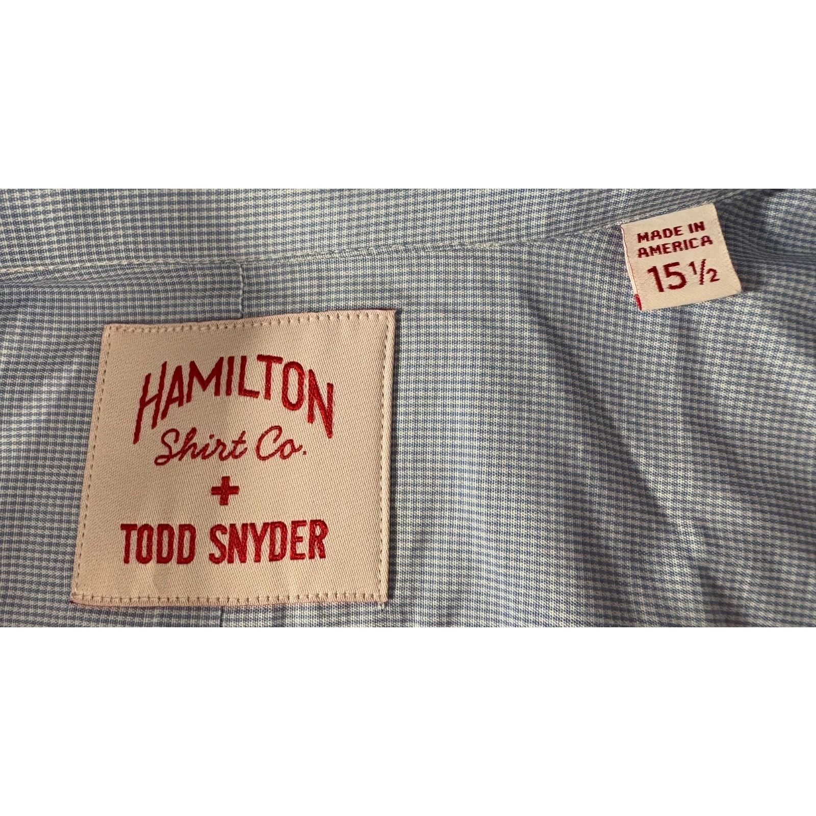 Todd Snyder Hamilton Shirt Co. x Todd Snyder plaid Dress Shirt sz 15.5 c Size US M / EU 48-50 / 2 - 2 Thumbnail