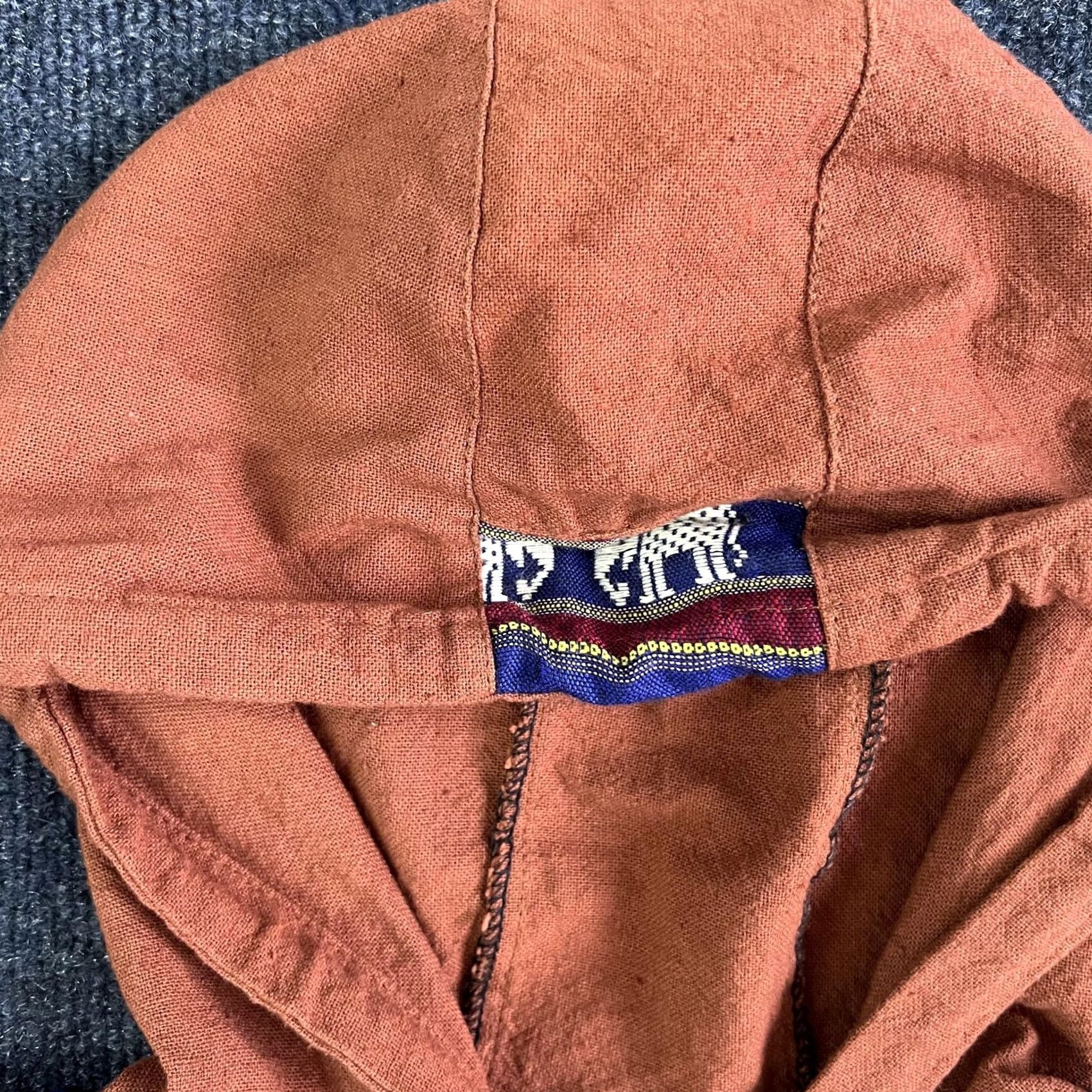 Vintage VINTAGE Elephant Print Hoodie Mens 2XL Brown Boho Pullover Cotton Thailand Pockets Size US XXL / EU 58 / 5 - 3 Thumbnail