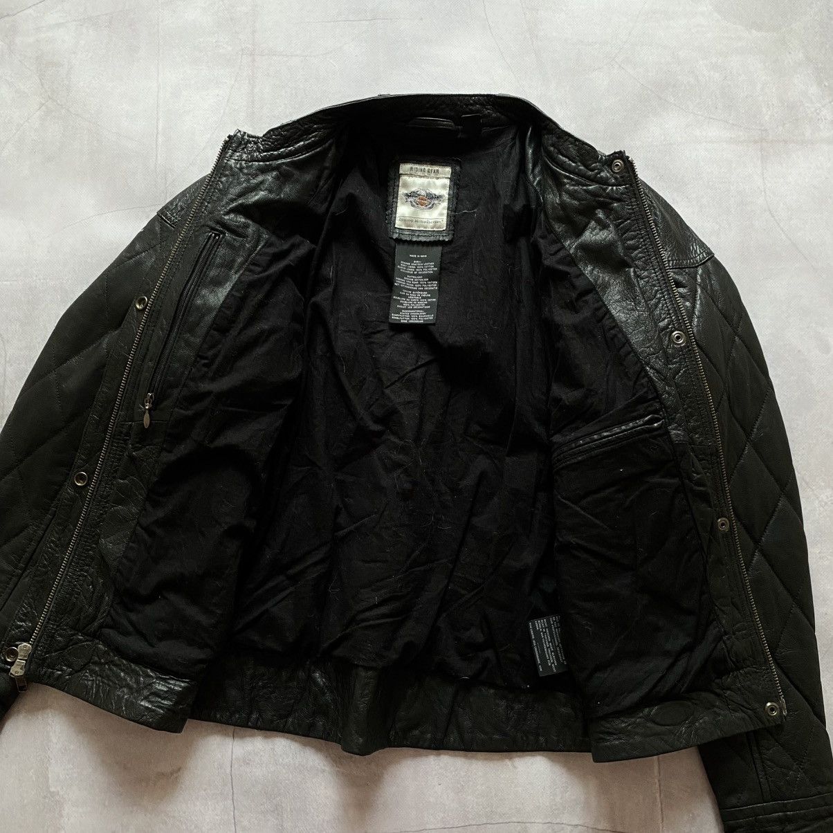 Harley Davidson × Vintage Harley Davidson Riding Gear Quilted Biker Leather Jacket Size M / US 6-8 / IT 42-44 - 10 Thumbnail