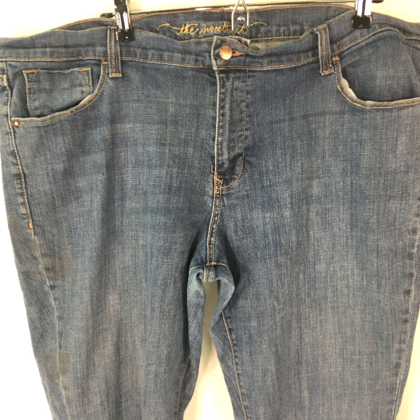 Old Navy Old Navy Jeans Denim Stretch Flat Front Casual 18 Short Blue Regular 5-Pocket Womens Size 40" / US 18 - 5 Thumbnail