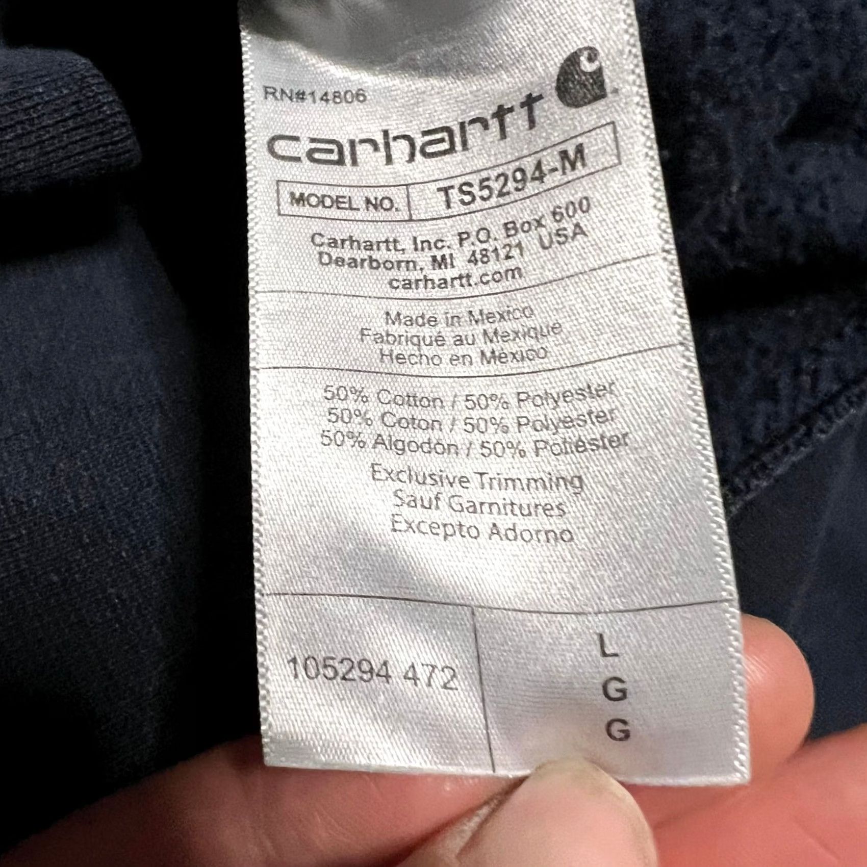 Carhartt Carhartt Sweatshirt Mens Large Midweight 1/4 Zip Navy Blue Loose Fit Nutek Sweatshirt Mens Large Navy Blue Trend Size US L / EU 52-54 / 3 - 8 Thumbnail