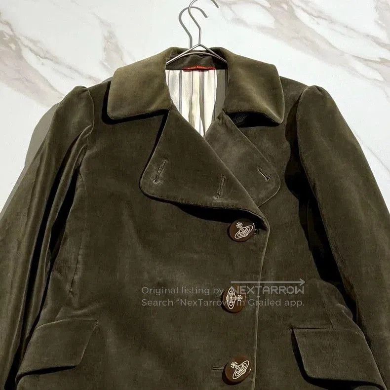 Vivienne Westwood Vivienne Westwood Green Velvet Coat. Size US L / EU 52-54 / 3 - 5 Thumbnail
