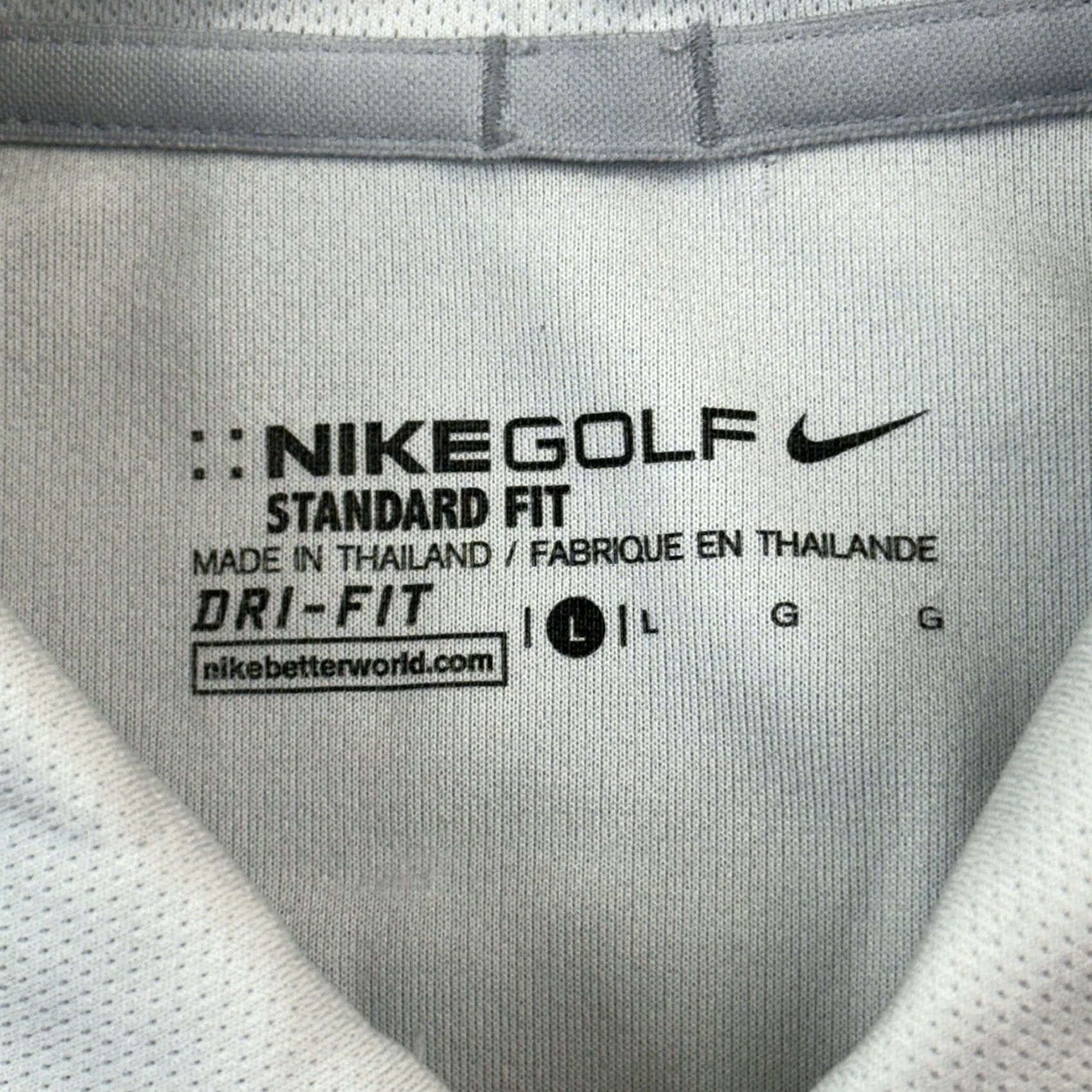 Nike Nike Golf Shirt Mens Large Gray Pink Breathe Colorblock Polo DriFit Standard Fit Size US L / EU 52-54 / 3 - 5 Thumbnail