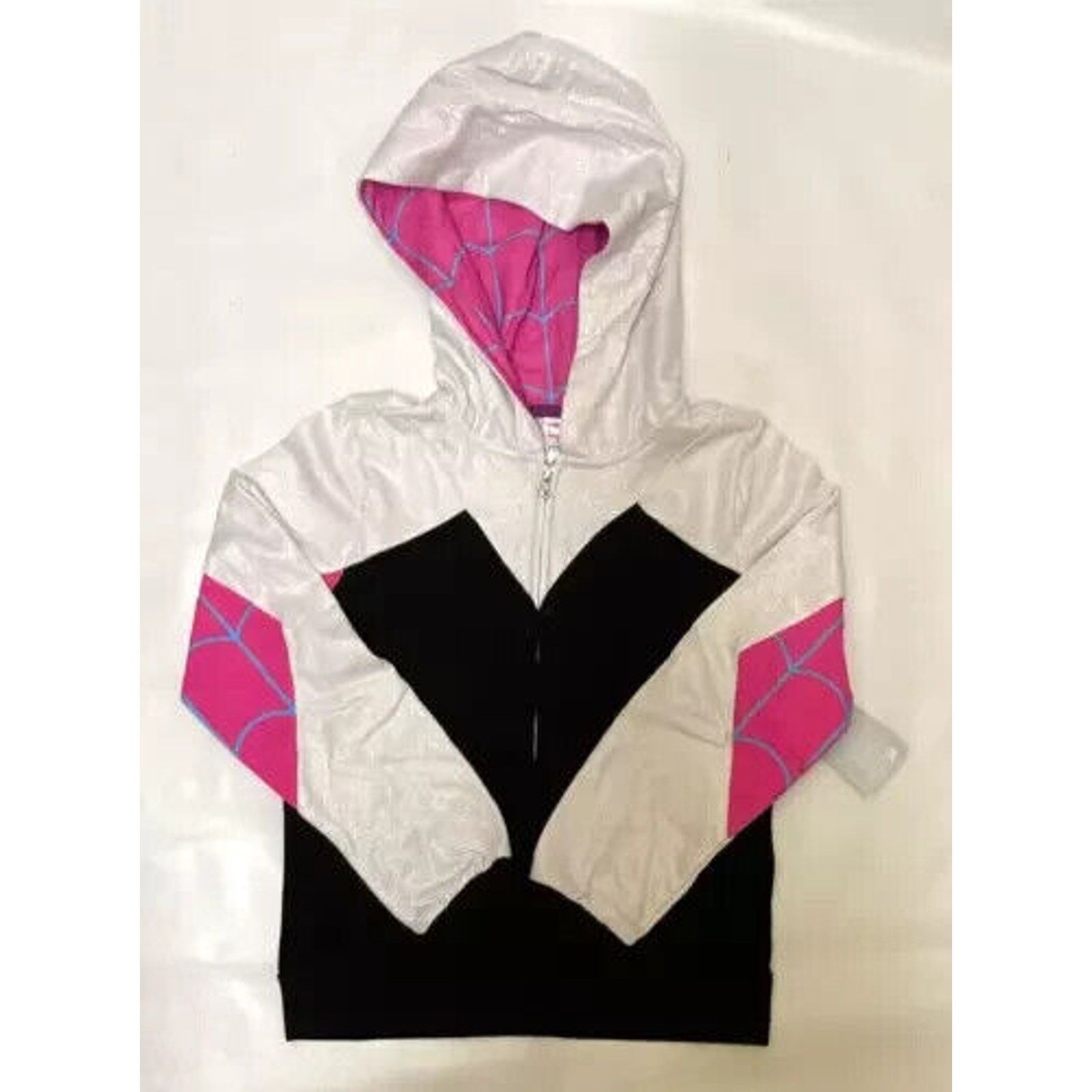 Marvel Comics NWT !! Marvel Spider-man Ghost-spider zip up hoodie Youth 13 Size XL / US 12-14 / IT 48-50 - 2 Thumbnail