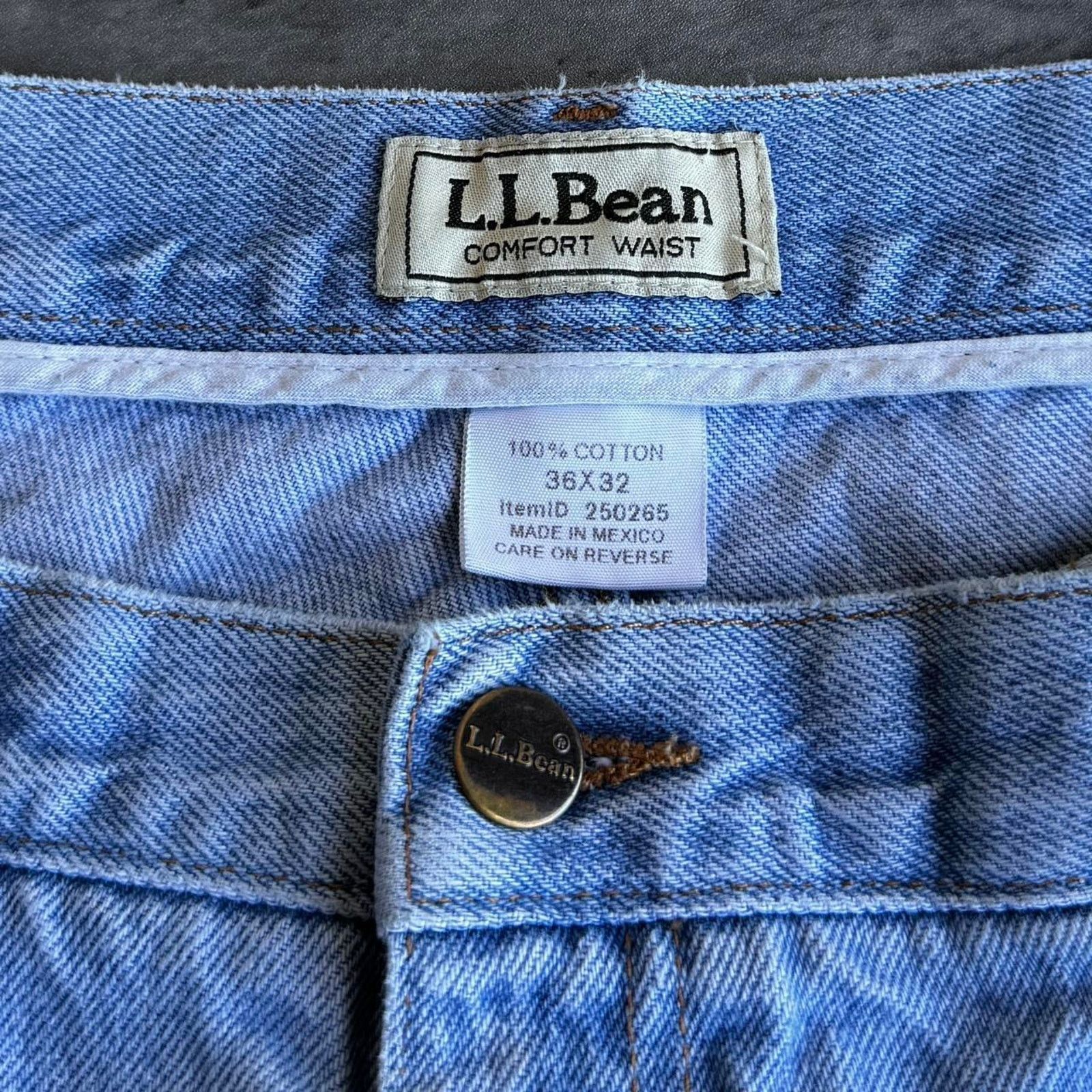 L.L. Bean × Vintage Vintage Y2K L.L. Bean Light Wash Comfort Waist Denim Jeans Size US 36 / EU 52 - 4 Thumbnail