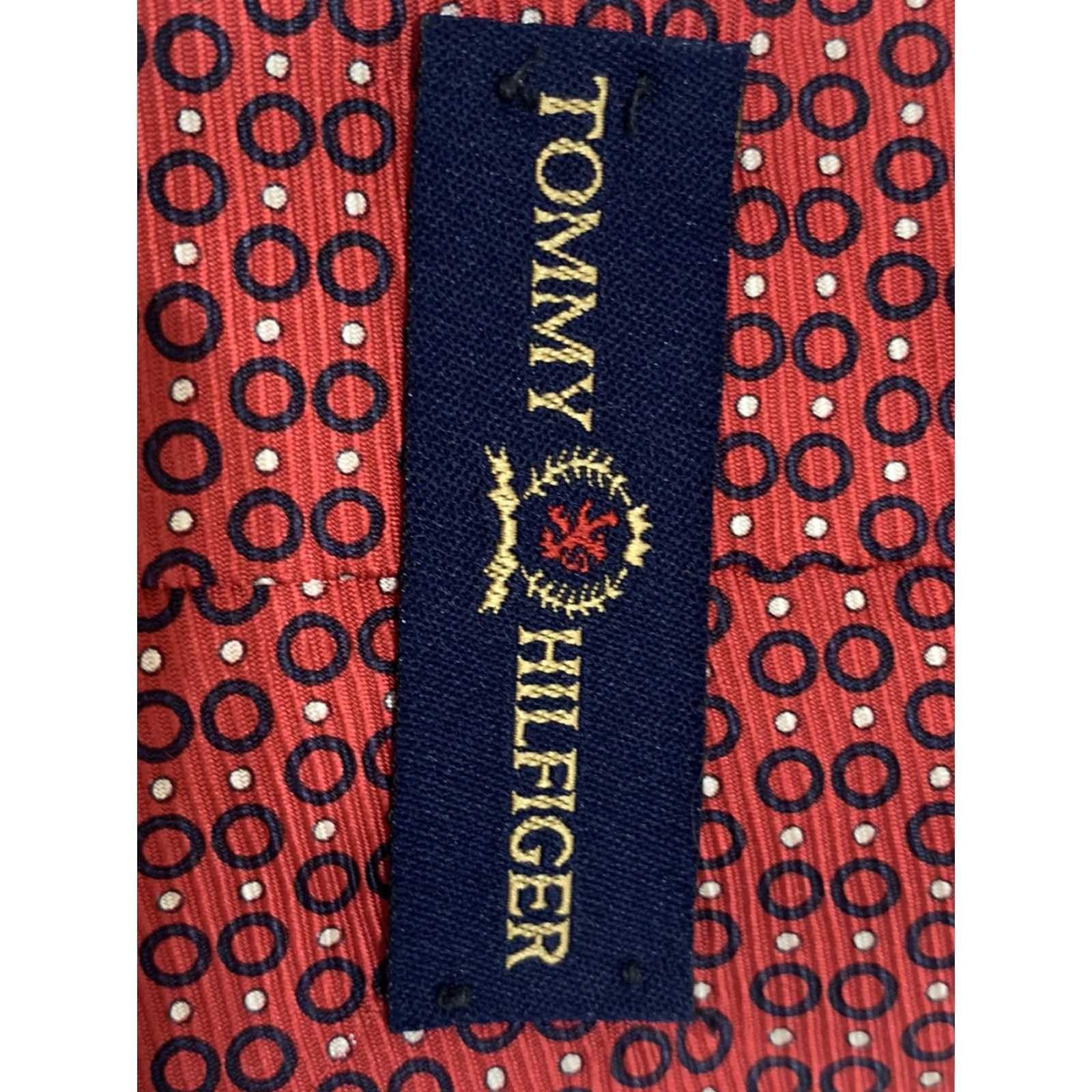 Tommy Hilfiger VINTAGE Tommy Hilfiger Tie Silk Necktie Red Mens Silk Tie Size ONE SIZE - 5 Thumbnail