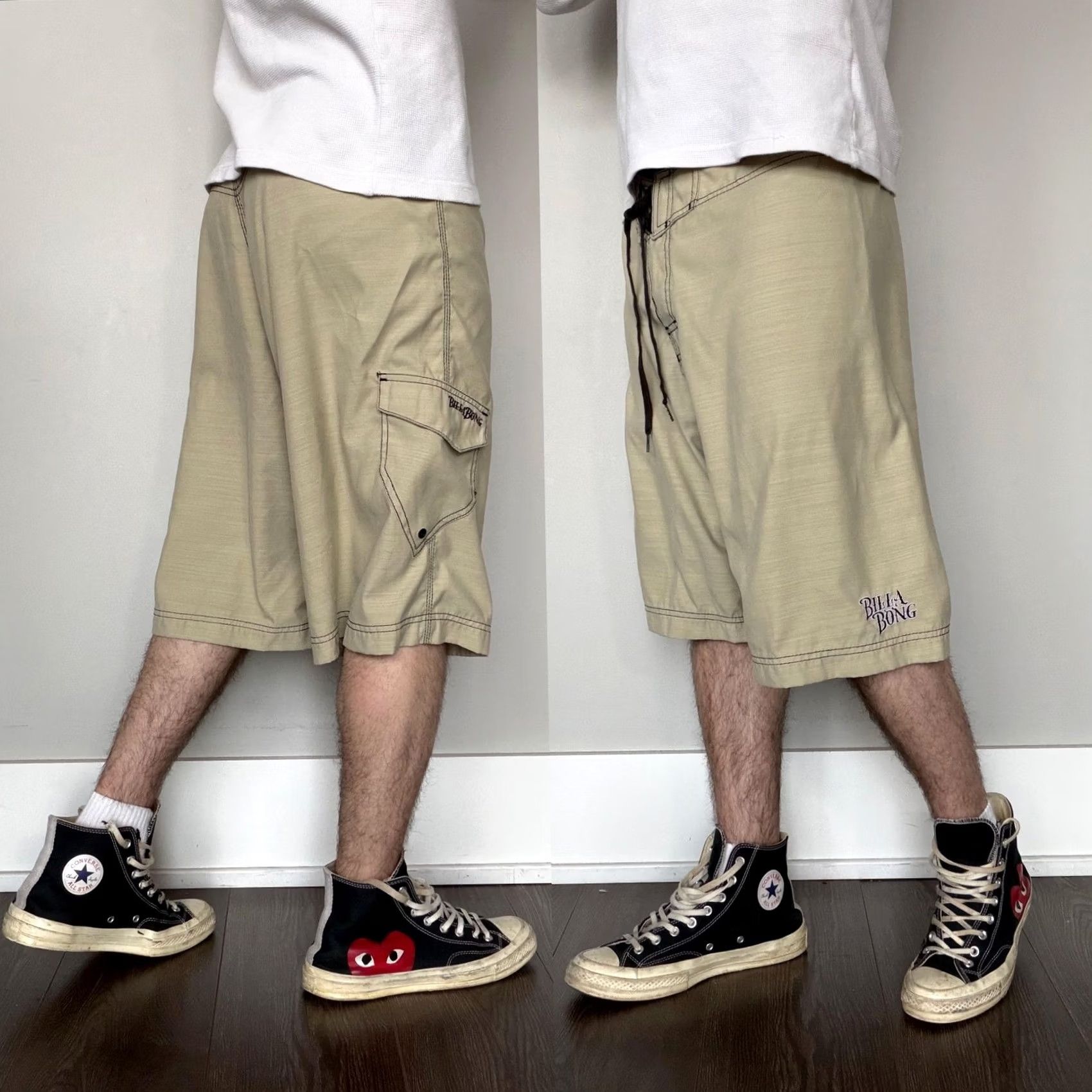Billabong Billabong Board Shorts Mens 36 Beige Cargo Pocket Surf Swim Trunks Y2K Beach Quick Dry Size US 36 / EU 52 - 2 Thumbnail