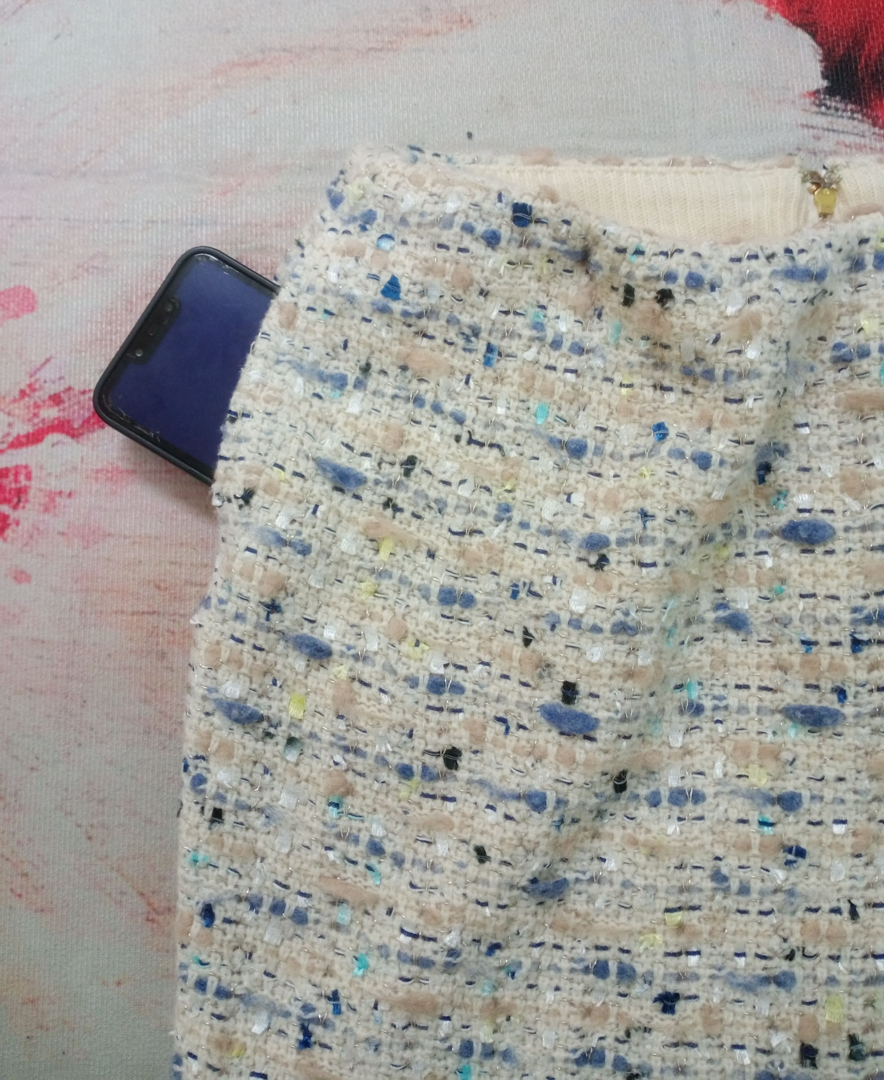 Japanese Brand × Vintage Rare Iconic COOHEM x Yonetomi Tweed Skirts Size 27" / US 4 / IT 40 - 4 Thumbnail